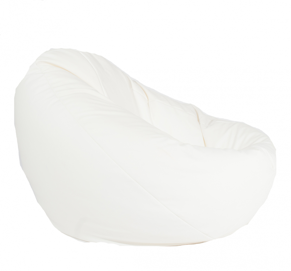 Fotoliu Pufrelax Nirvana Gigant alb piele eco - imagine 4