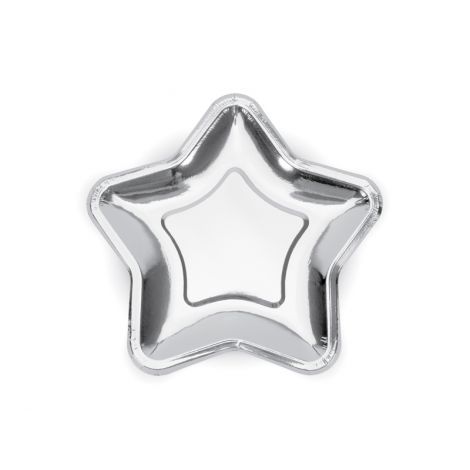 Farfurii Stea Argintii Party Deco 18cm