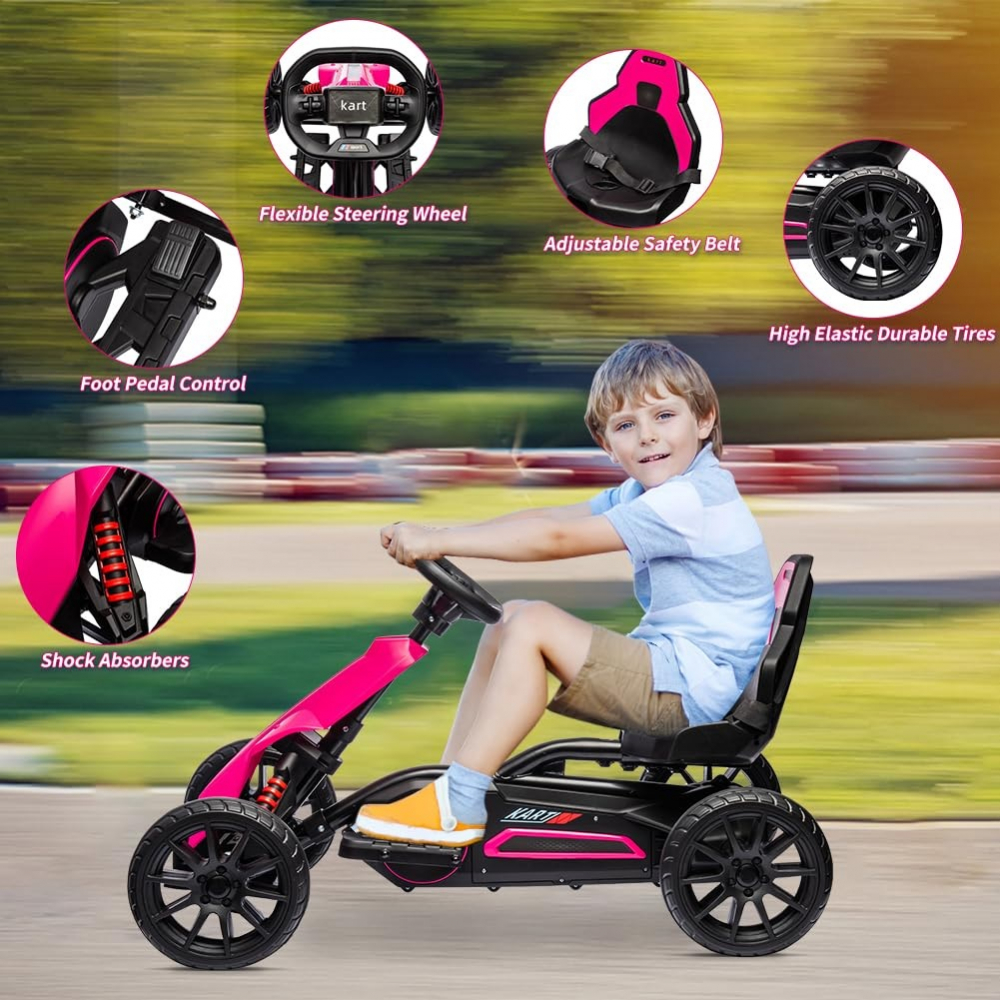 Kart Electric Nichiduta Go Kart Sport Pink - imagine 6