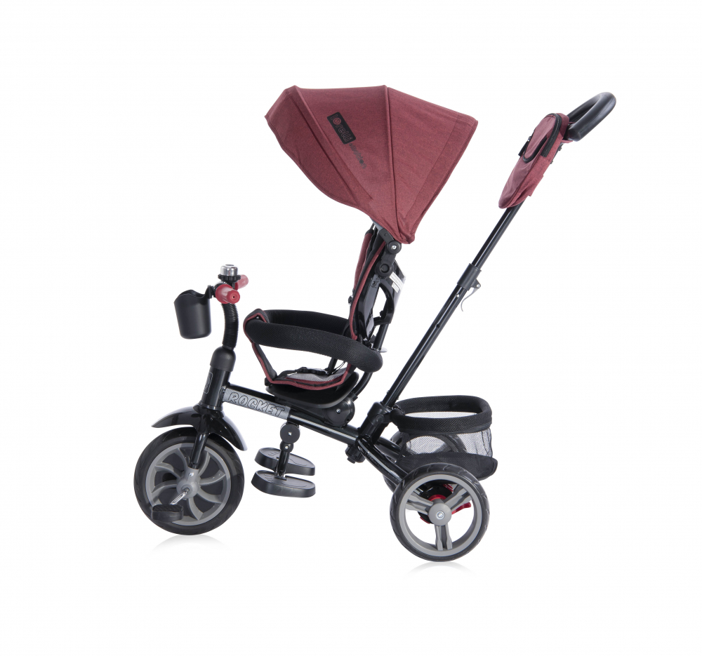 Tricicleta Lorelli Rocket Red Black 6 in 1 - imagine 2