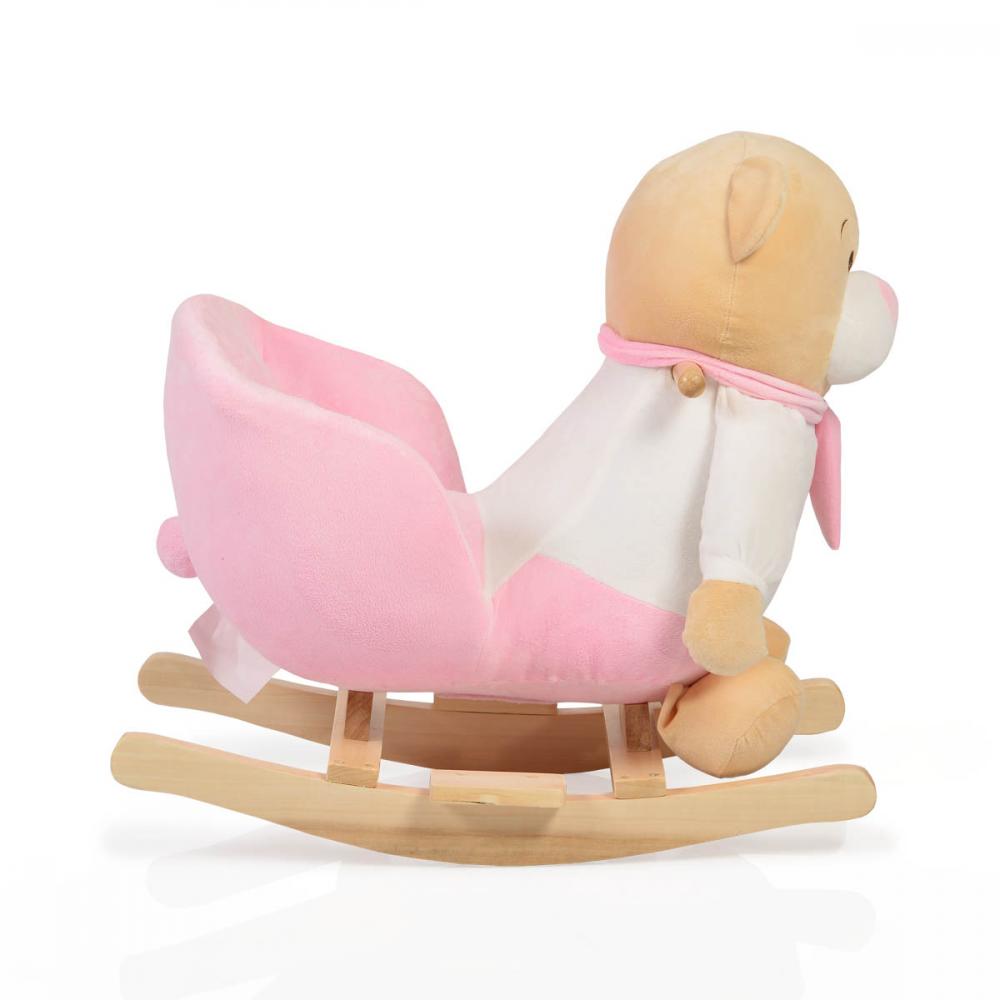 Balansoar Moni Bear Pink cu sunete