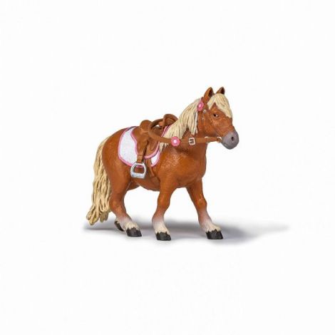 Papo Ponei Shetland Cu Sa - Figurina Detaliata - imagine 4