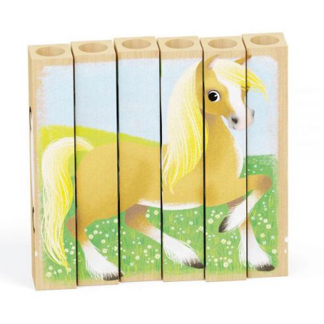 Quercetti Puzzle Lemn Ferma Bio, 2 ani+ - imagine 7