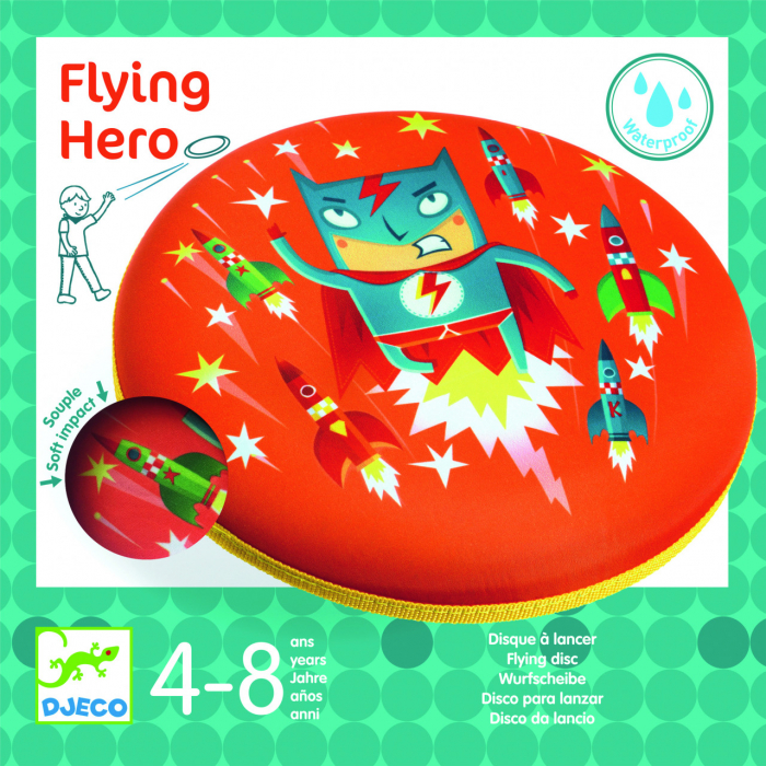 Disc Frisbee Djeco Erou Zburător, 20 cm