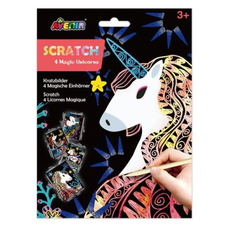 Set Scratch Art Unicorni Avenir | Joc Creativ 3+