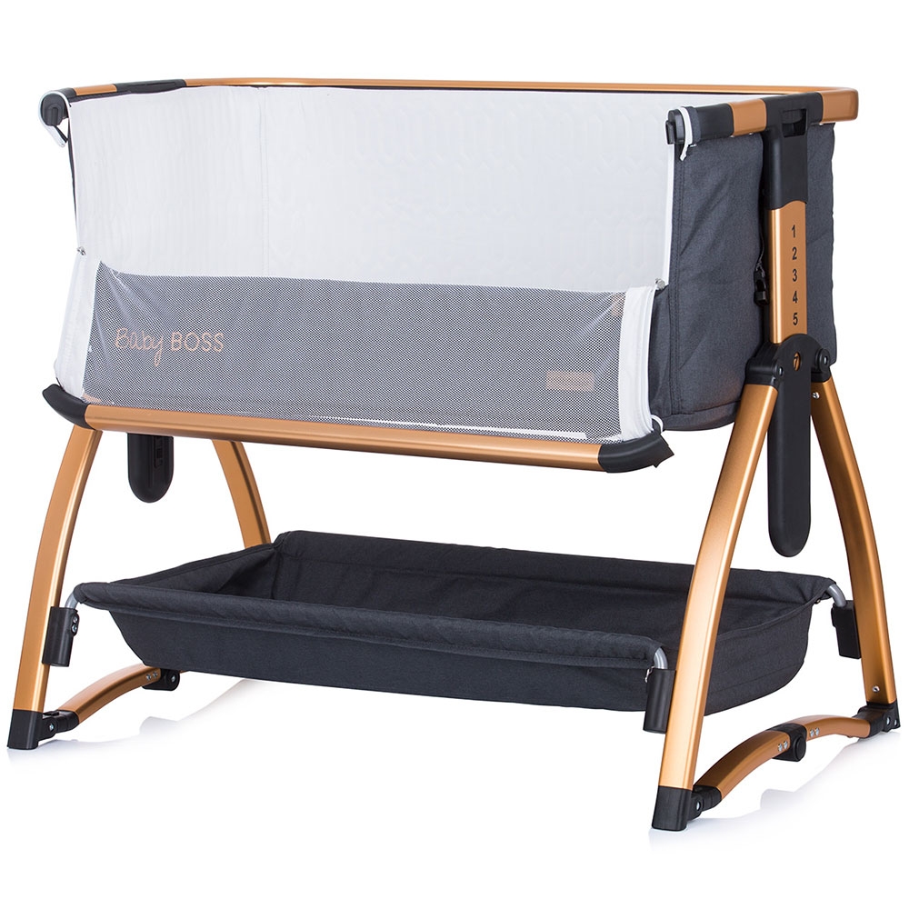 Patut Co-Sleeper Chipolino Baby Boss, Aluminiu - imagine 6