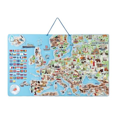 Puzzle Hartă Europa Woodyland - 3 în 1