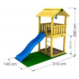 Spațiu Joacă JungleGym Casa cu Tobogan și Nisip - imagine 3
