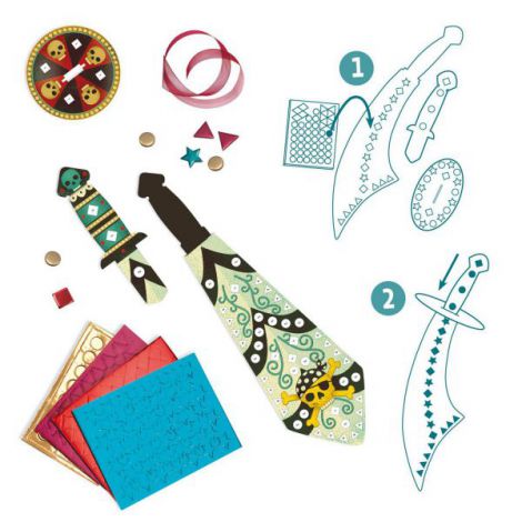 Set DIY Sabii Pirat Djeco - Creativ 5+ - imagine 4