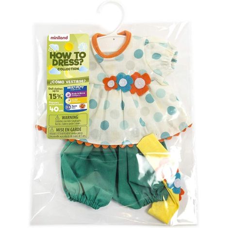 Set Haine Papusa Dots 38 cm Miniland - imagine 2
