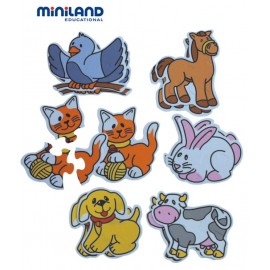 Puzzle Animale 3-5 Piese Miniland | Educativ