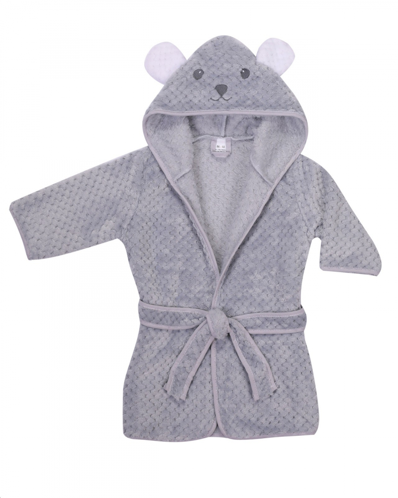 Halat Ursulet Duetbaby Pufos cu Gluga, 104-116 cm