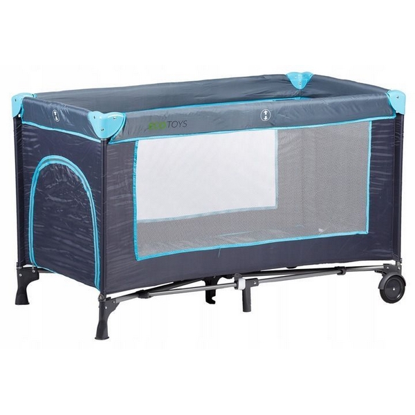 Pătuț Pliabil Ecotoys Bleumarin pentru Călătorie - imagine 9
