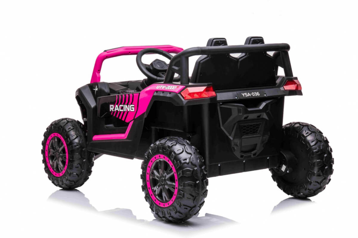Masinuta Electrica Buggy UTV 2000 Roz - Autokids - imagine 3