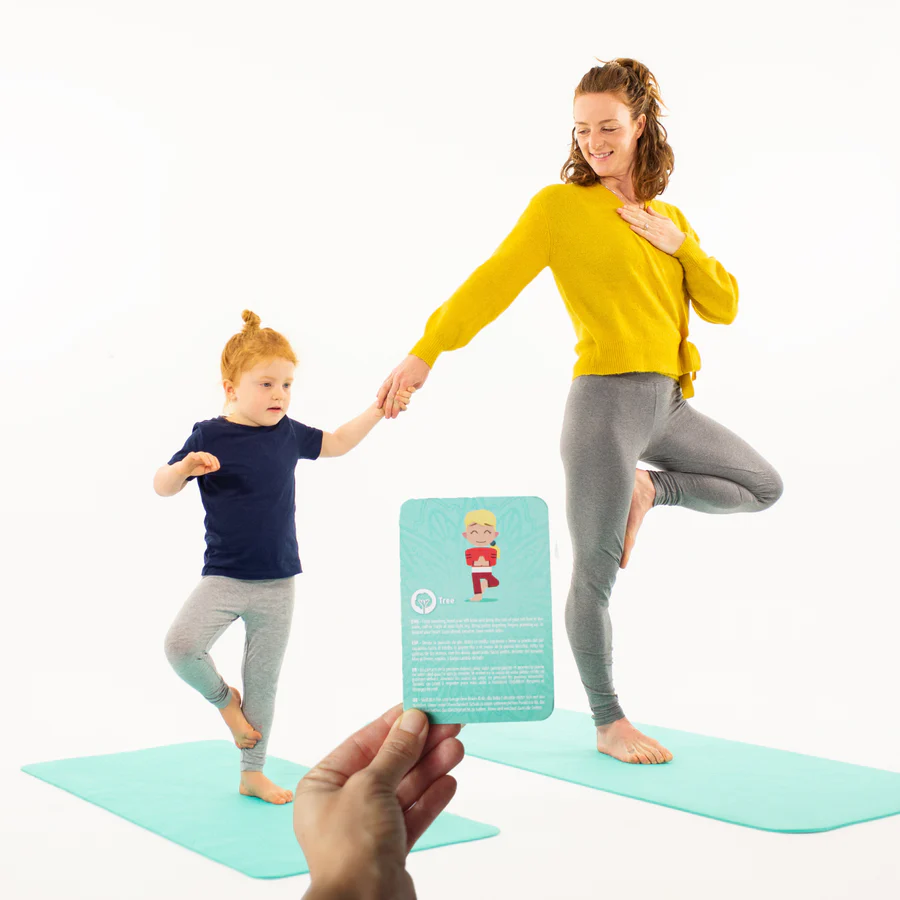 Set Yoga Mama-Copil Soul Earth Turcoaz + Carduri