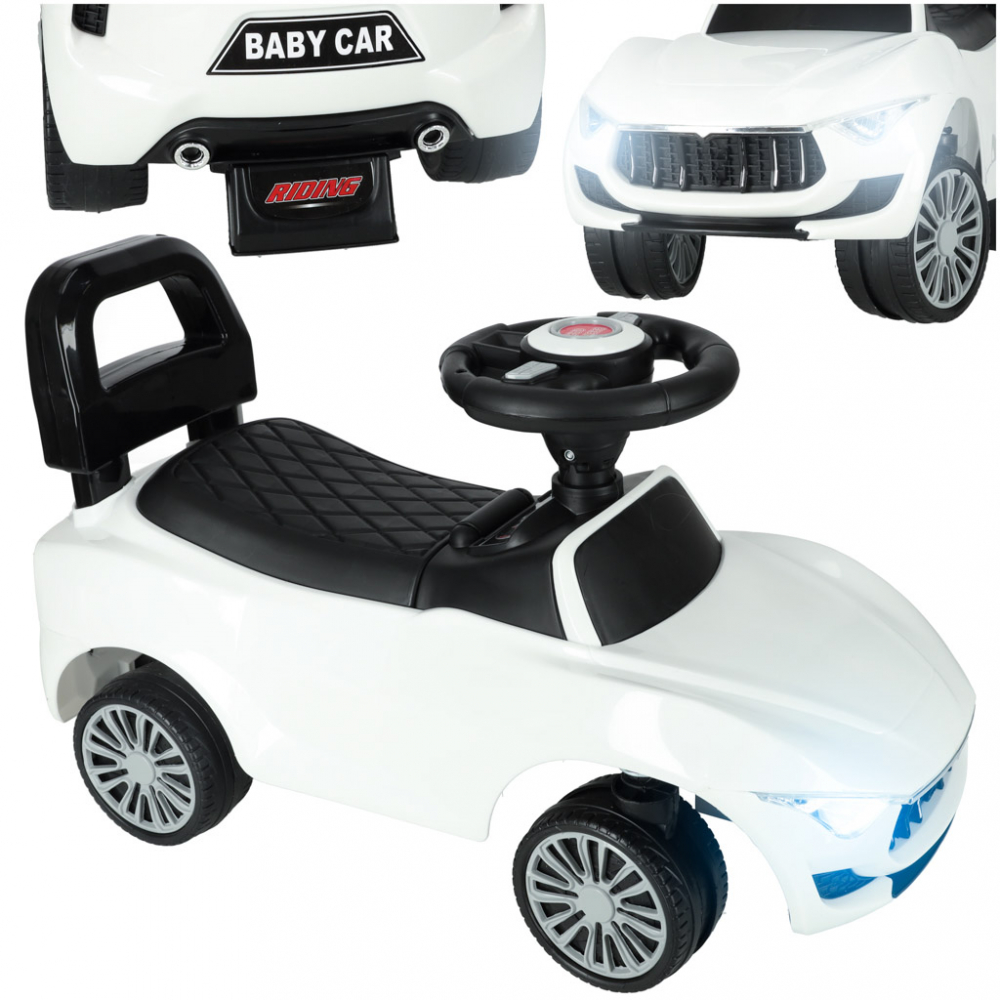 Masinita White Baby Car Ikonka, 3-6 Ani