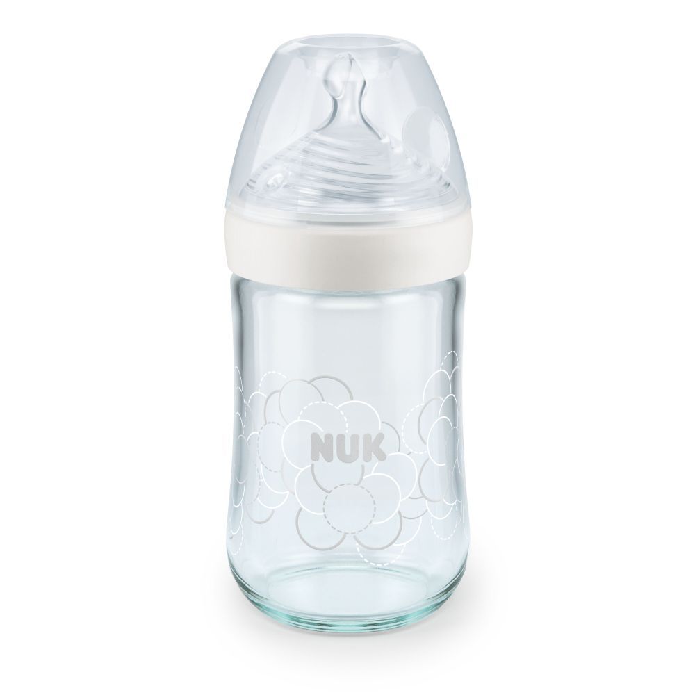 Biberon NUK Nature Sense 240ml, Tetină M, 0-6 luni - imagine 2