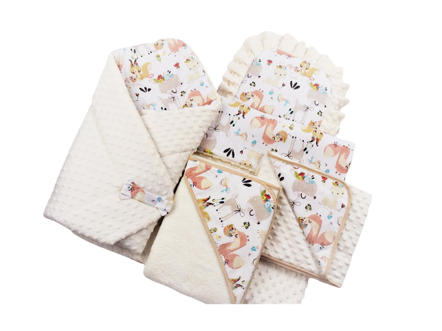 Set Complet 5 Piese Bebeluși Minky Deer | Duetbaby - imagine 5