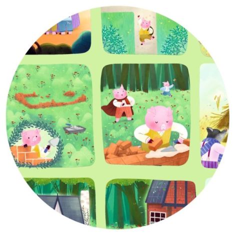 Puzzle Cei Trei Purcelusi Djeco - Poveste si Joaca - imagine 4