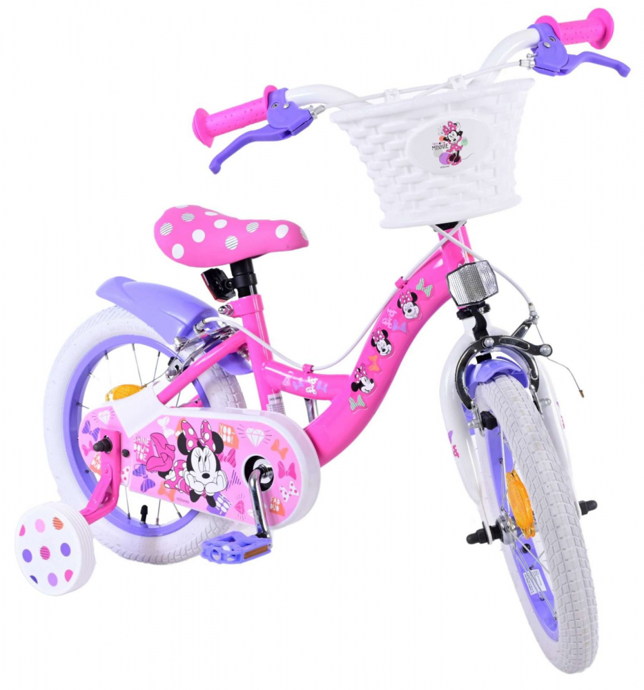 Bicicleta EL Minnie Mouse 14" | Scaun și Ghidon Reglabil - imagine 9
