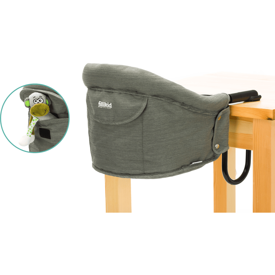 Scaunel masă portabil Fillikid Flexi Green Melange - imagine 7