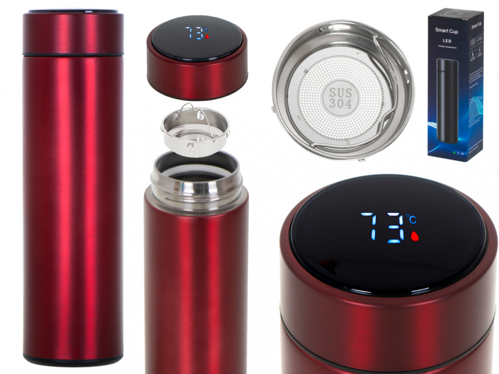 Cana Termos Smart Ikonka 500ml LED