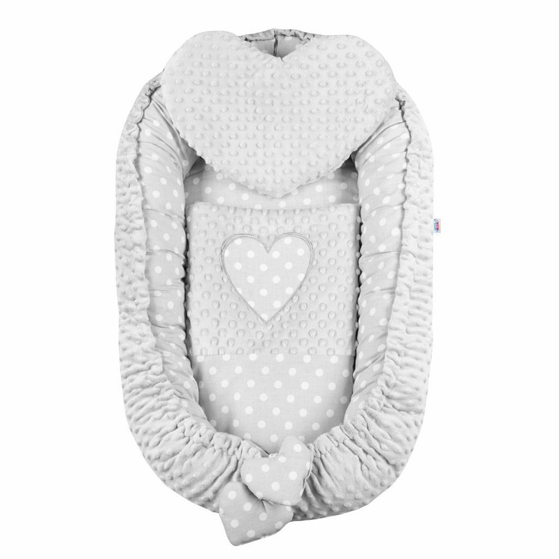 Set New Baby Luxury: Cuib, Plapumă și Pernuță Minky - imagine 6