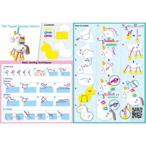 Set Cusut DIY Unicorn Topper Creion Avenir - imagine 3
