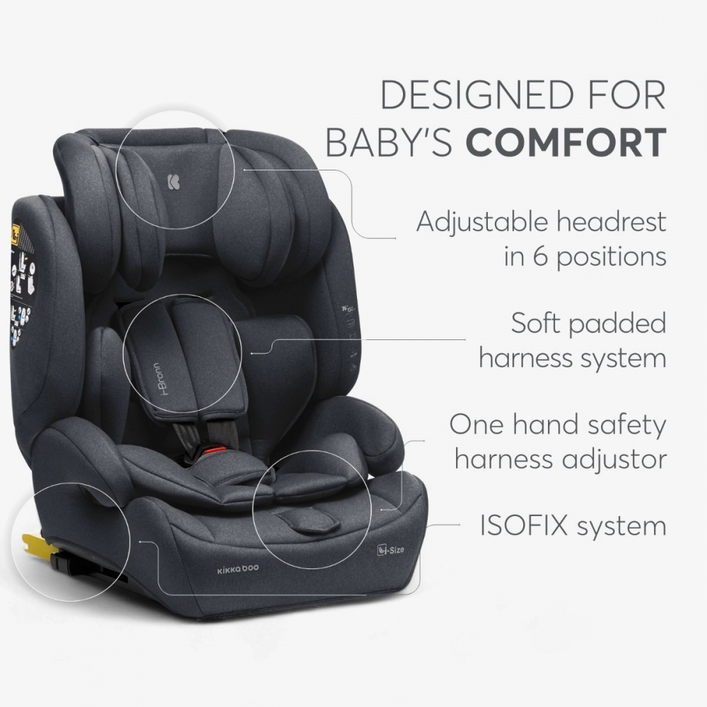 Scaun auto KikkaBoo i-Bronn i-SIZE ISOFIX - imagine 2