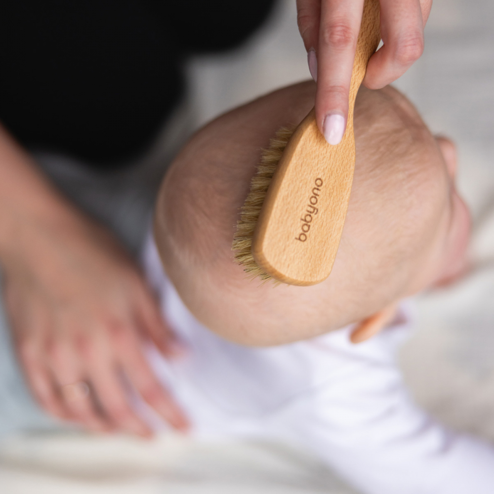 Perie Bebelusi Babyono din Lemn cu Peri Naturali - imagine 2