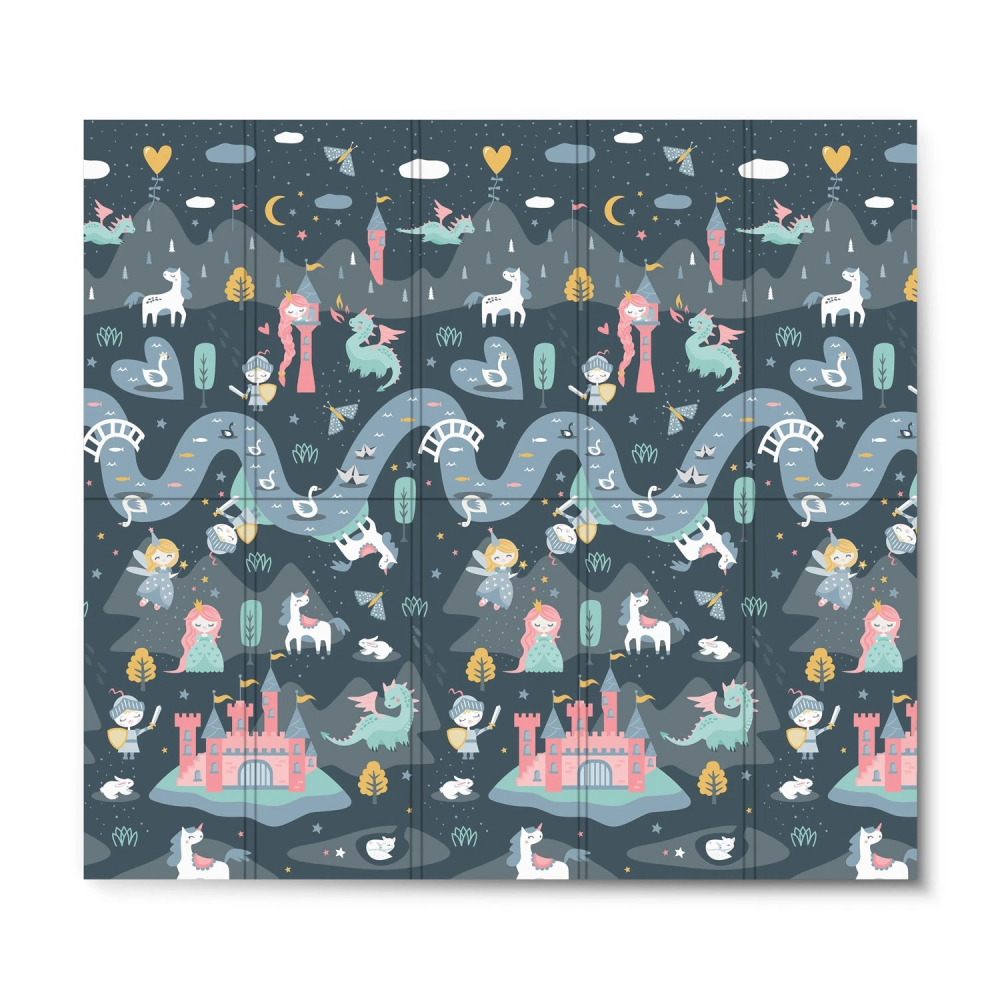 Covor joacă Nukido Pliabil XPE 200x180 cm Castelul Printesei - imagine 8
