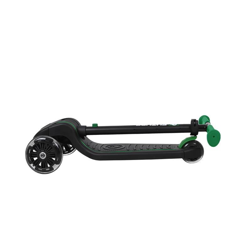 Trotineta Qplay Future Verde, 3 Roți LED, Pliabilă