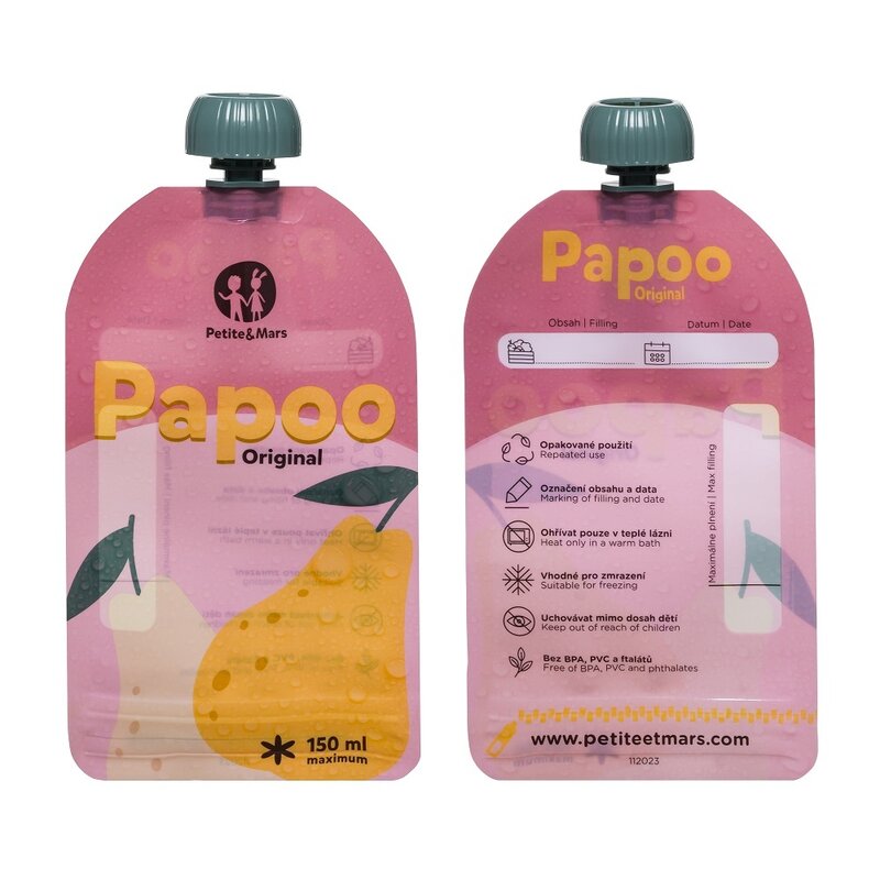 Set Pungi Reutilizabile Papoo, 150 ml, Multicolor - imagine 3