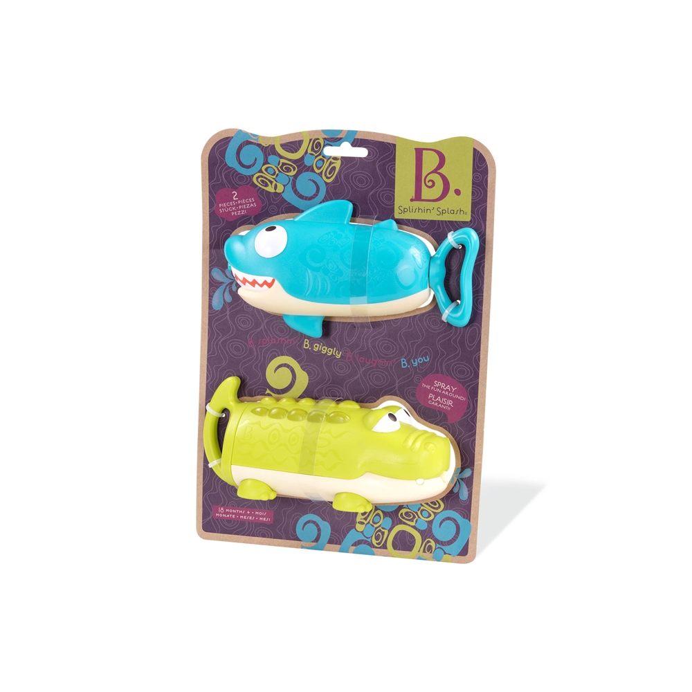 Set 2 Pistoale Apă Rechin & Crocodil B.Toys - imagine 5