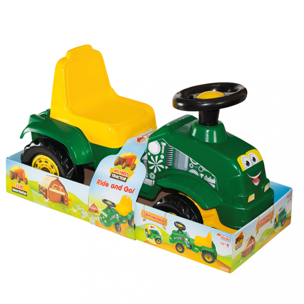 Tractor Dede Verde fără pedale cu portbagaj - imagine 3