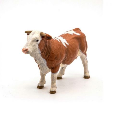 Papo Taur Simmental | Figurină Realistă Fermă - imagine 3