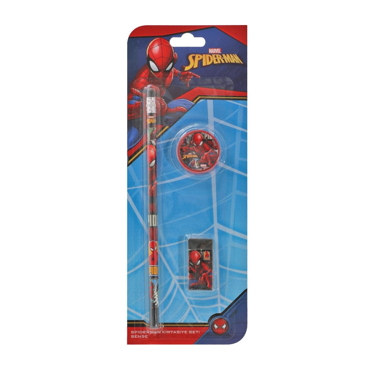 Set Scris Spiderman 3 Buc | Creion, Radiera, Ascutitoare