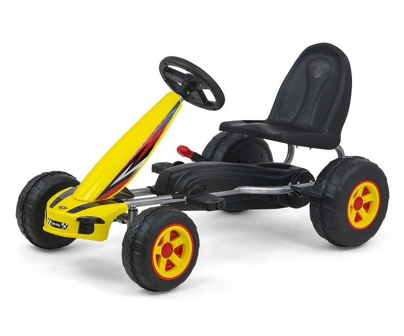 Kart Pedale Milly Mally Viper Galben, +3 Ani - imagine 5