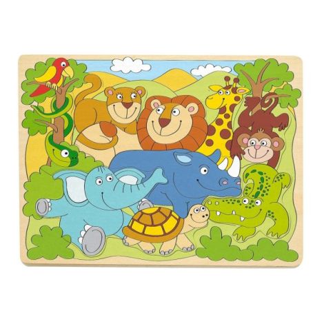 Puzzle Woodyland Animale Africa, Educativ, 10 Piese