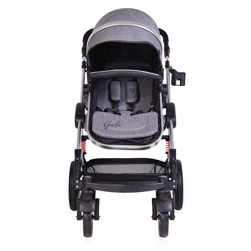 Carucior 2in1 Moni Gala Dark Grey, Aluminiu - imagine 8