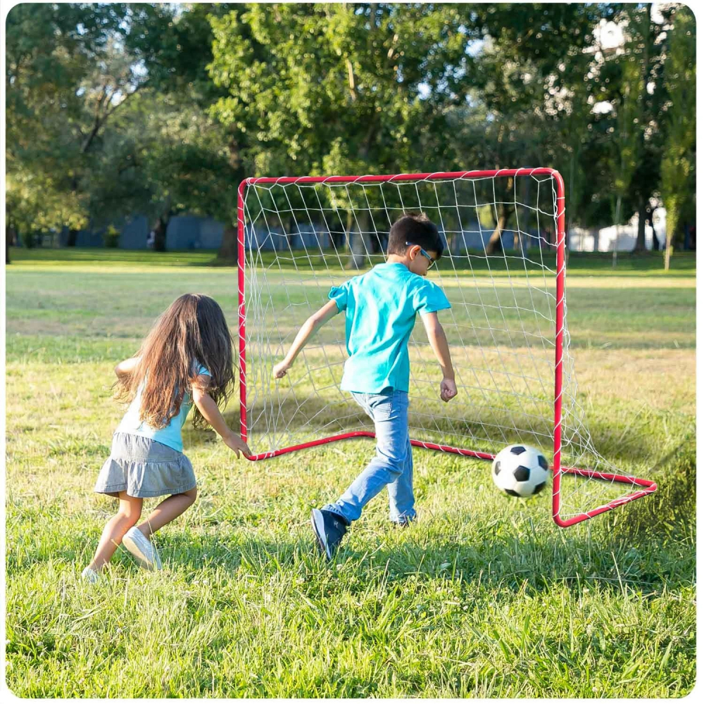 Poarta Fotbal Neo-Sport, Otel, 183x122 cm - imagine 4