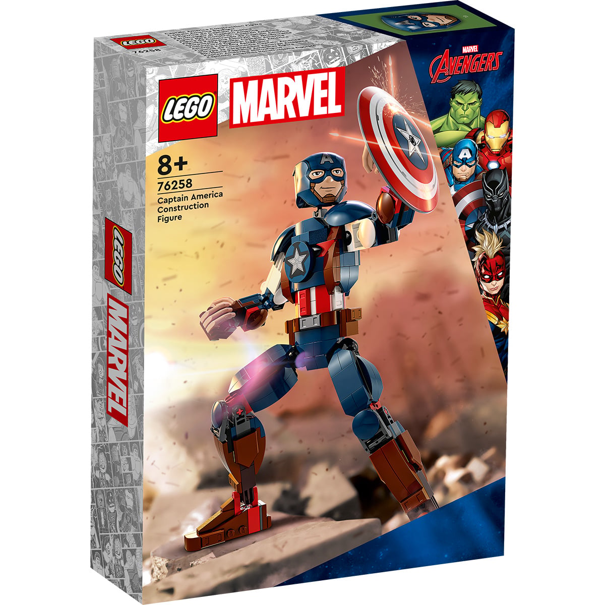 LEGO Marvel Captain America 76258, Figurina Constructie