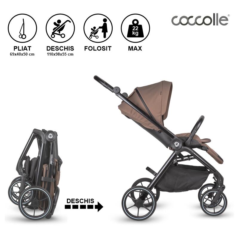 Coccolle Serry 2in1: Carucior premium + scoica auto - imagine 5