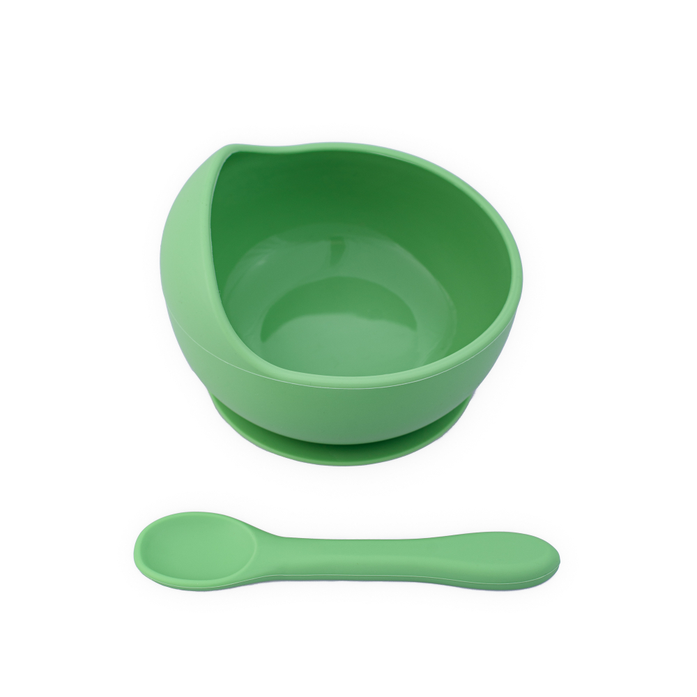Set Diversificare Oaki Verde Pal, Castron cu Ventuză - imagine 3