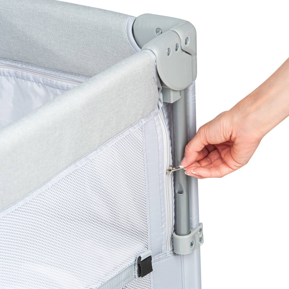Patut pliant 2 nivele Juju DreamyCloud Grey - imagine 2