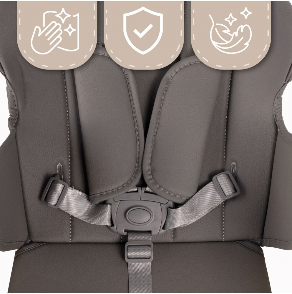 Scaun de masa 2in1 Malplay Deli Grey, pliabil cu roti - imagine 12