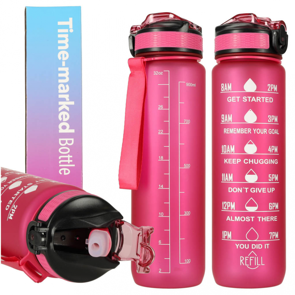 Sticlă Apă Sport Ikonka Pink, 1L