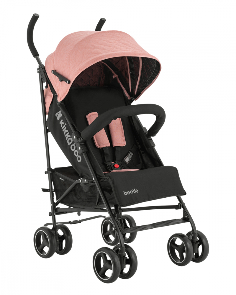 Carucior KikkaBoo Beetle Pink, Pliere Umbrela, Usor - imagine 10