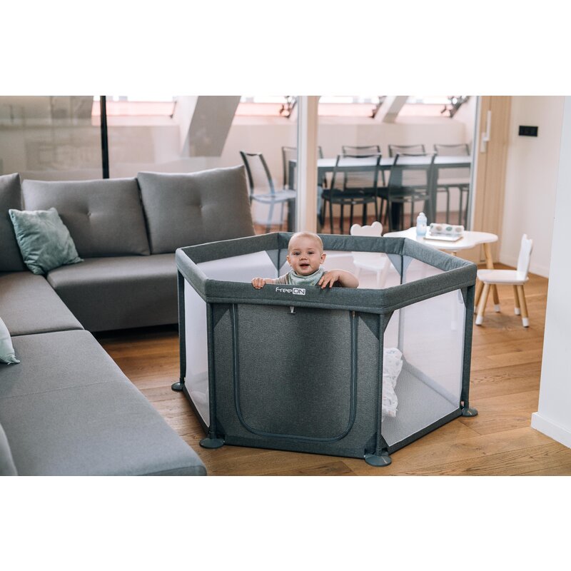 Tarc Joaca Hexagonal FreeON, 4 Mâner, Grey - imagine 2