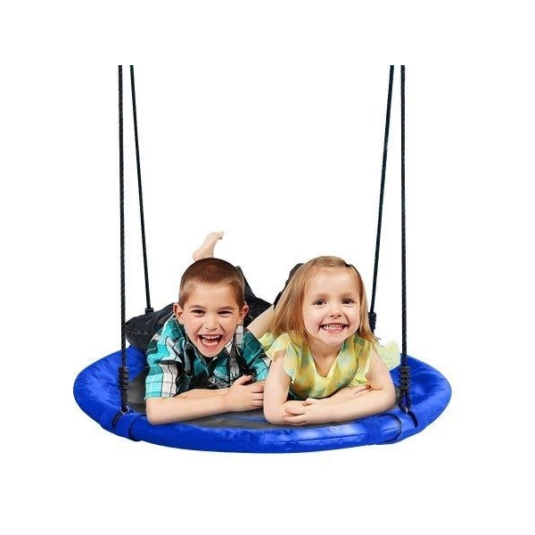 Leagan rotund tip cuib Ecotoys, Albastru, 150kg - imagine 3